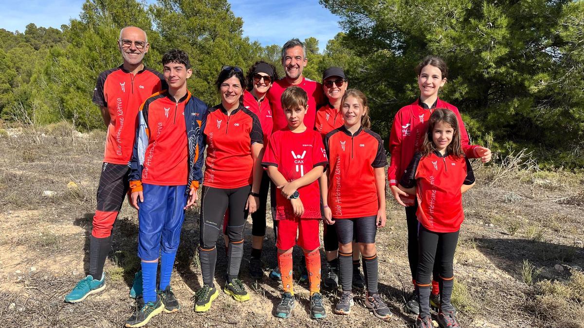 Atletas del CAX Orientación en la prueba celebrada en Cehegín (Murcia).