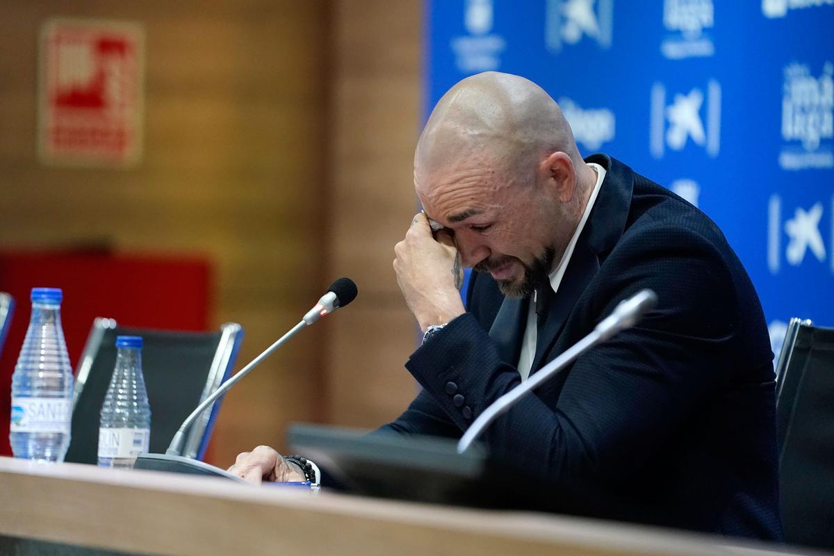 Manolo Gaspar, en la rueda de prensa del cierre del mercado invernal 2023.