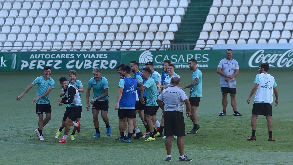 Una imagen del último entrenamiento del Córdoba CF hasta ahora en El Arcángel, el pasado 25 de septiembre.