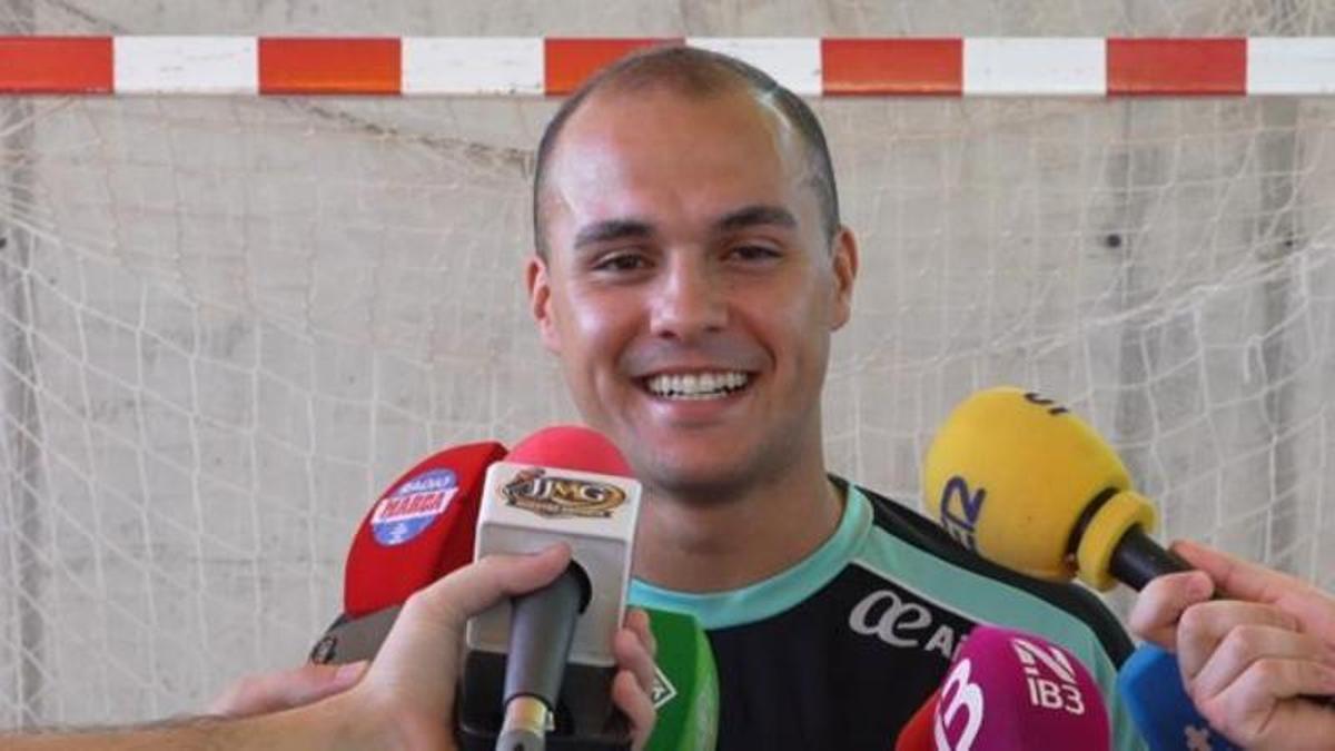 Fabinho durante el acto en el Toni Pizà.