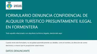 40 denuncias de supuesto alquiler turístico ilegal a través de la web del Consell de Formentera
