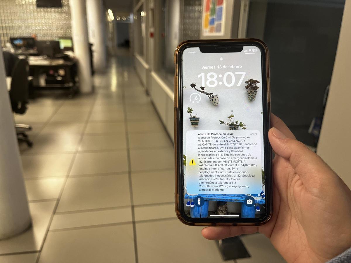 Es-Alert enviado ayer a la ciudadanía en la provincia de Valencia.