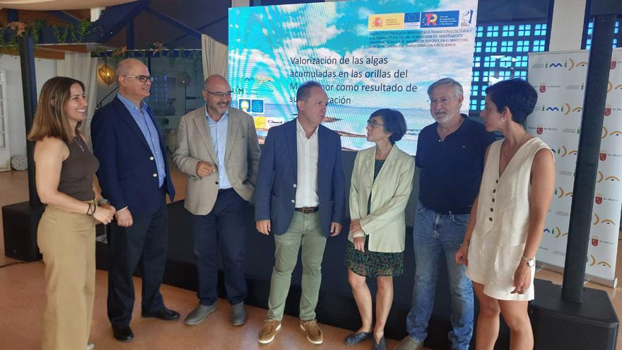 Estudian reutilizar la biomasa del Mar Menor como abono para champiñones y lechugas