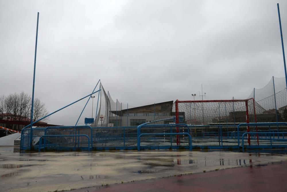 Efectos del temporal en Arousa