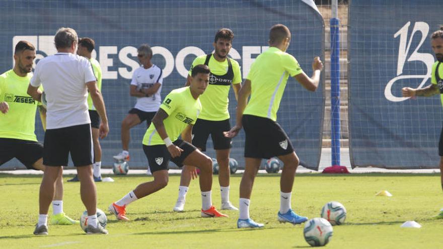 El plantel blanquiazul, en una sesión de entrenamiento