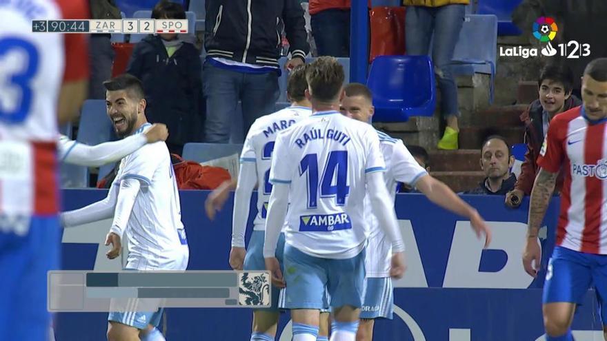 LaLiga 123: Los goles del Zaragoza - Sporting (4-2)