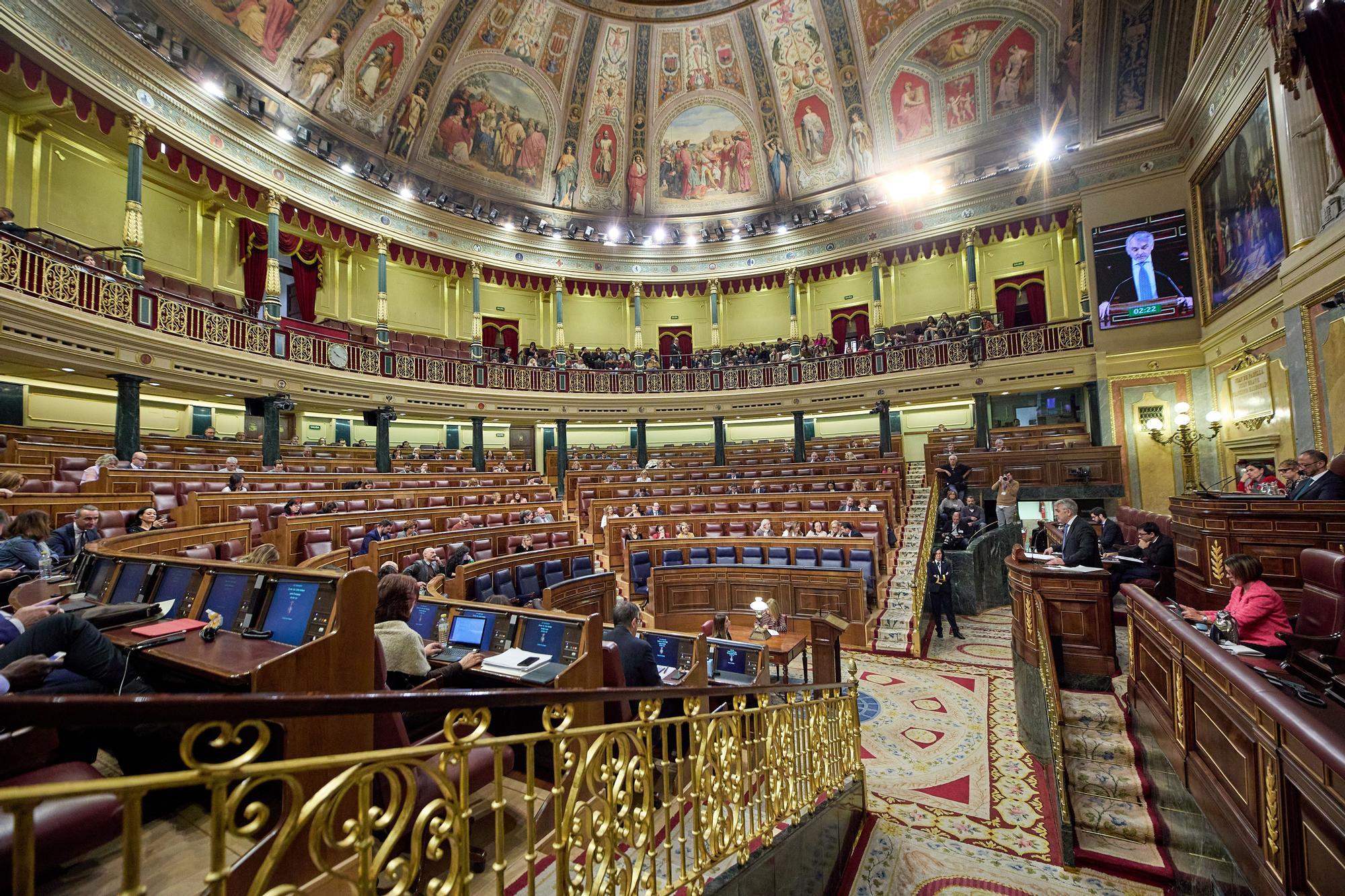 Vista general del Congreso de los Diputados durante este jueves. EPC