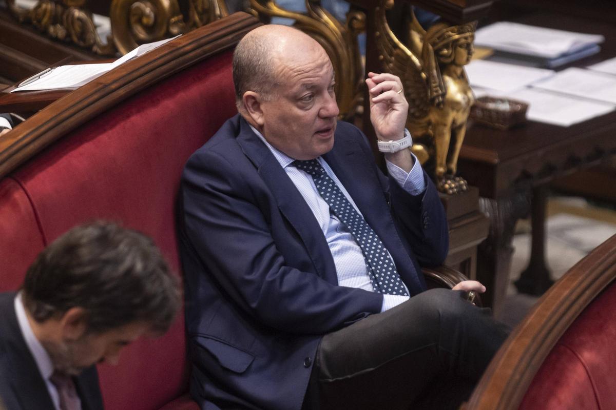 Marí Olano, durante el último pleno municipal