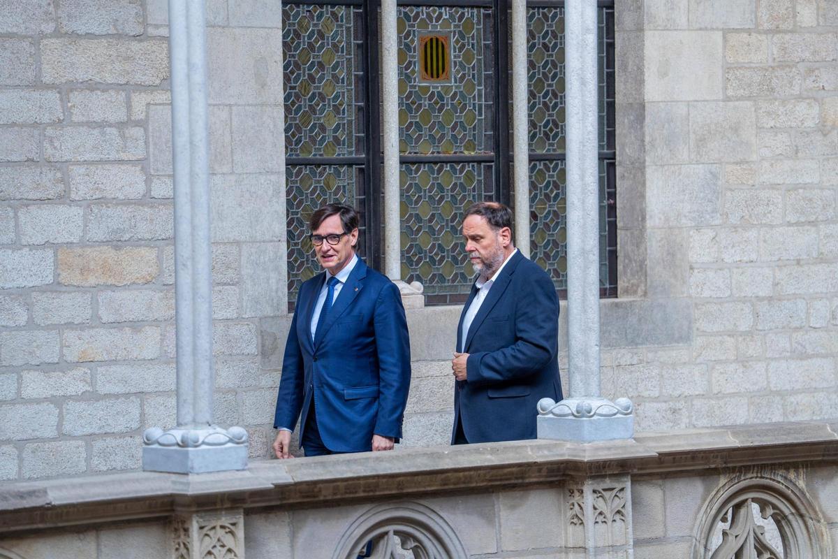 Salvador Illa y Oriol Junqueras sellan el pacto de presupuestos y consolidan la legislatura