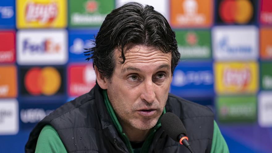 El entrenador del Villarreal, Unai Emery, durante una rueda de prensa en el Villarreal.