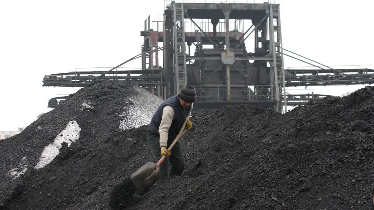 Mina de carbón en China.