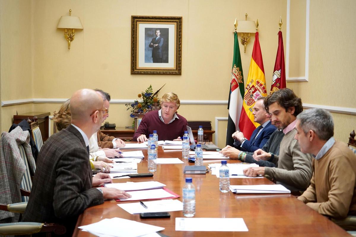 Reunión del consejo rector del Consorcio del Casco Antiguo, este lunes por la mañana.