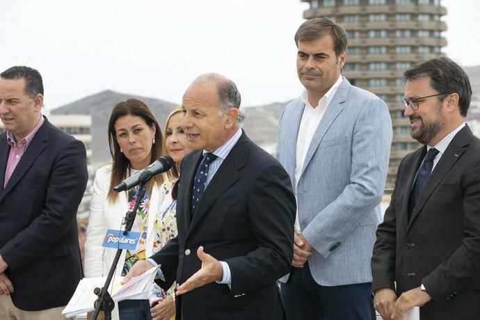 02.05.19. Las Palmas de Gran Canaria. Elecciones 26M. El candidato del Partido Popular a presidente de Canarias, Asier Antona, presenta su programa electoral para los próximos cuatro años, junto al vicesecretario general de Estudios y Programas de su partido Jorge Rodríguez . Hotel BEx Foto Quique Curbelo  | 02/05/2019 | Fotógrafo: Quique Curbelo