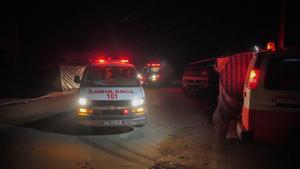 Ambulancias de la Media Luna Roja Palestina.