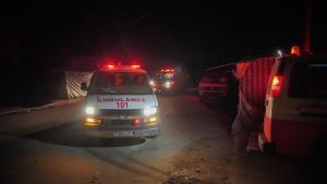 Ambulancias de la Media Luna Roja Palestina.