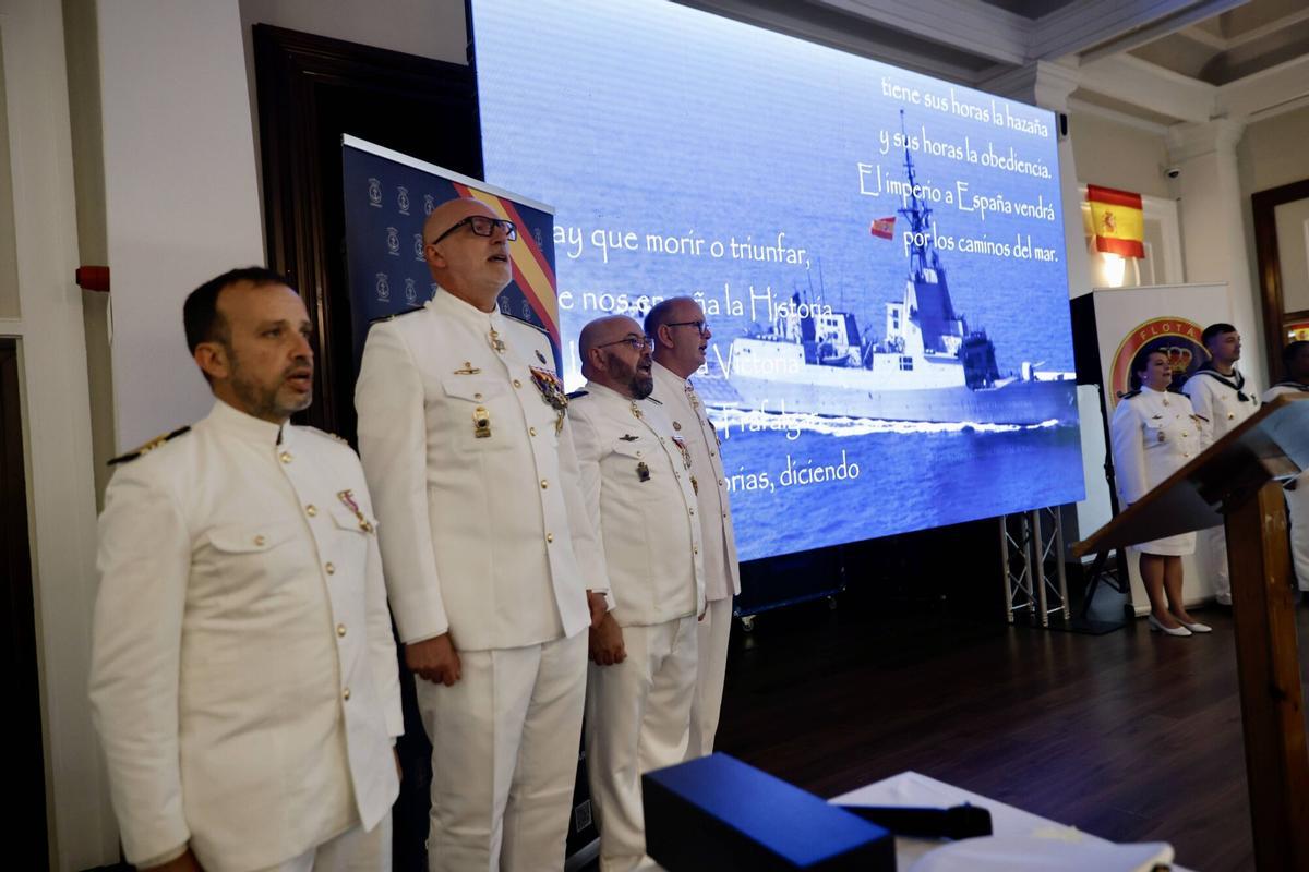 El concejal de Relaciones Institucionales y Juventud, Jorge González-Palacios, asiste al acto social de la festividad de Nuestra Señora del Carmen, patrona de La Armada. (Real Club Astur de Regatas).