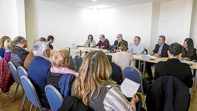 Representantes hoteleros y vecinales, ayer, en la presentación de ´Por una Playa de Palma cívica´.