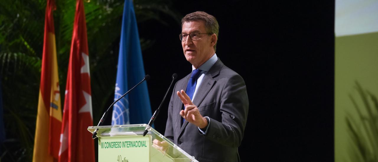 Alberto Núñez Feijóo, en el II Congreso de la Asociación de Familias y Mujeres del Medio Rural (AFAMMER).