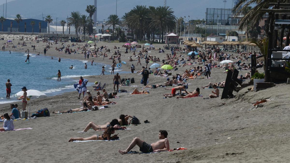 Las playas de Málaga este pasado domingo