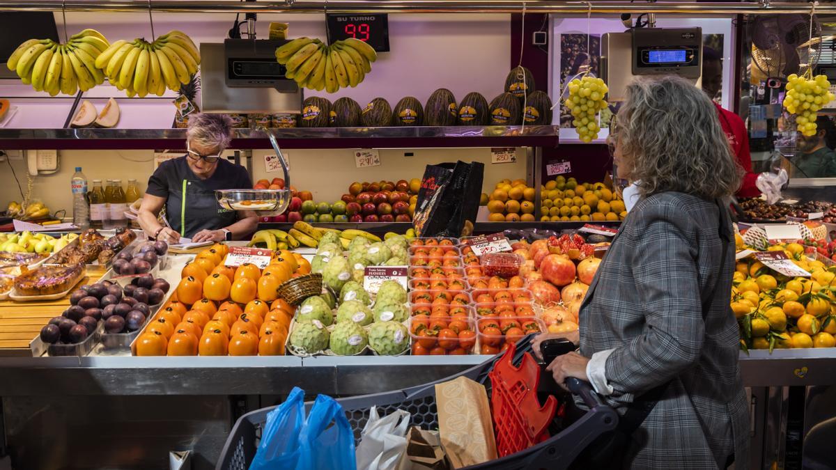 Paradas del Mercado Central de València.