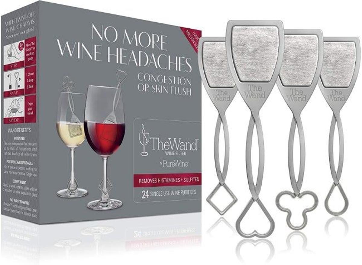 The wand varita para eliminar sulfitos e histaminas del vino