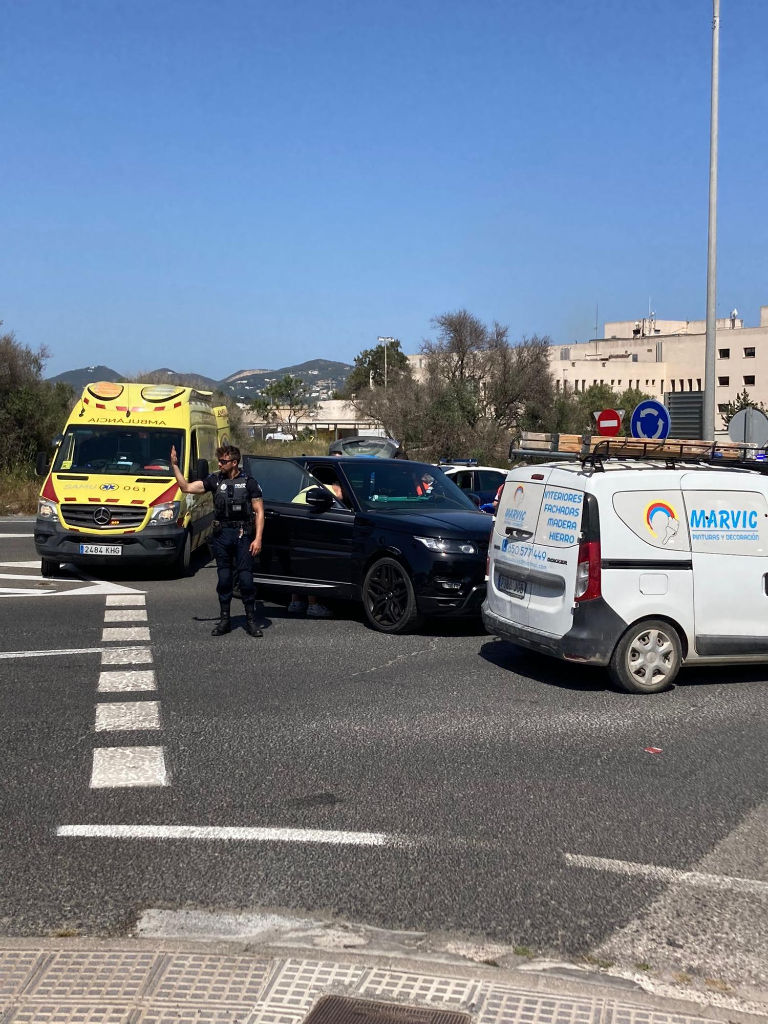 Dos heridos en un accidente en Ibiza