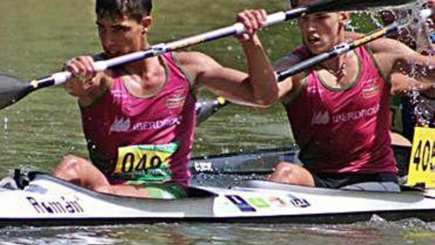 Luis Álvarez y Óscar Borrego en una de las pruebas.