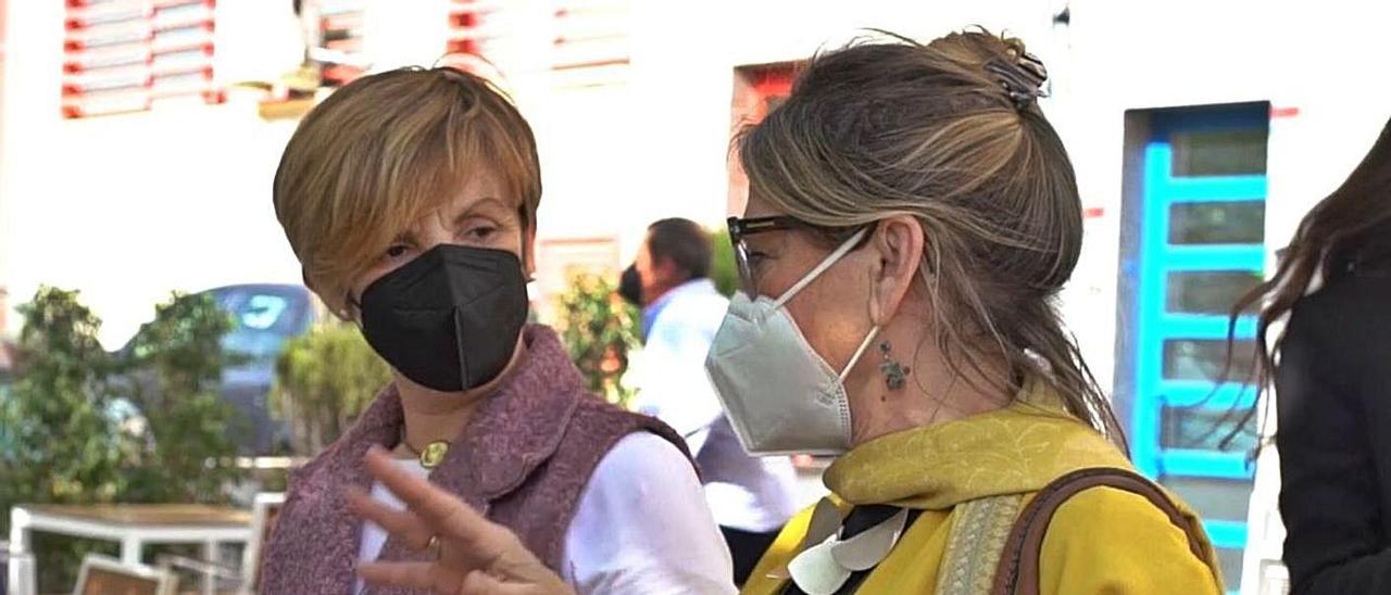 Marián Cano e Inmaculada Rodríguez Piñero, en una reunión celebrada en marzo. |