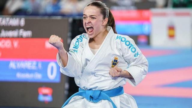 Inara Álvarez, durante el Campeonato Nacional infantil en el Palacio. | RFEK