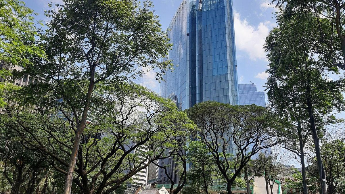 Jardines del Triángulo de Ayala, en Makati, Manila.
