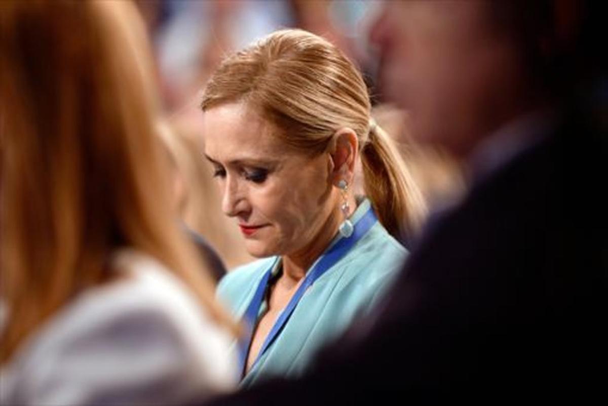 Cristina Cifuentes, el viernes en la convención nacional del PP en la capital andaluza.