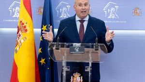 19/11/2024 El portavoz del PP en el Congreso, Miguel Tellado, durante una rueda de prensa anterior a la Junta de Portavoces, a 19 de noviembre de 2024, en Madrid (España). POLITICA Eduardo Parra - Europa Press