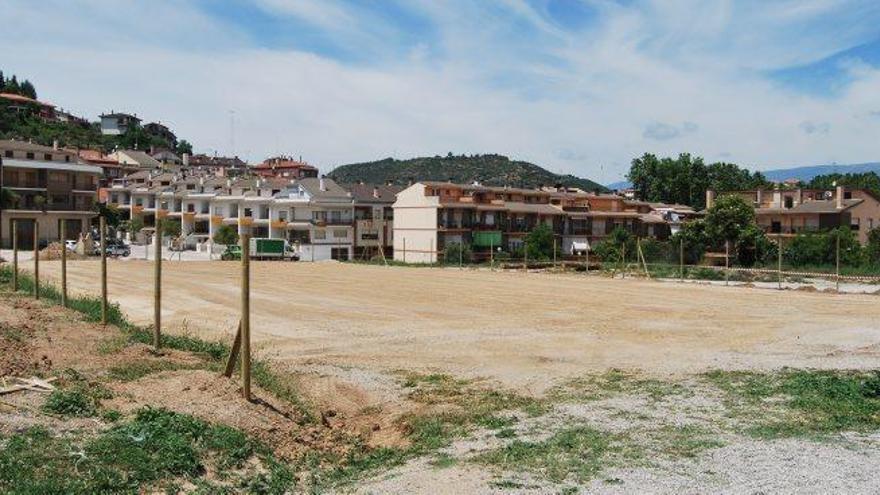 La zona del Camp del Serra, amb els terrenys del camp de futbol