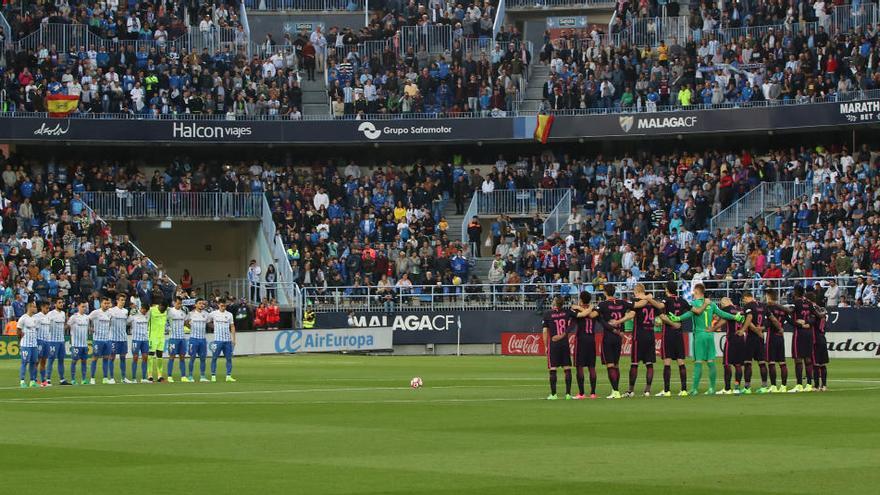 Imagen del Málaga-Barcelona, otro partido «grande».