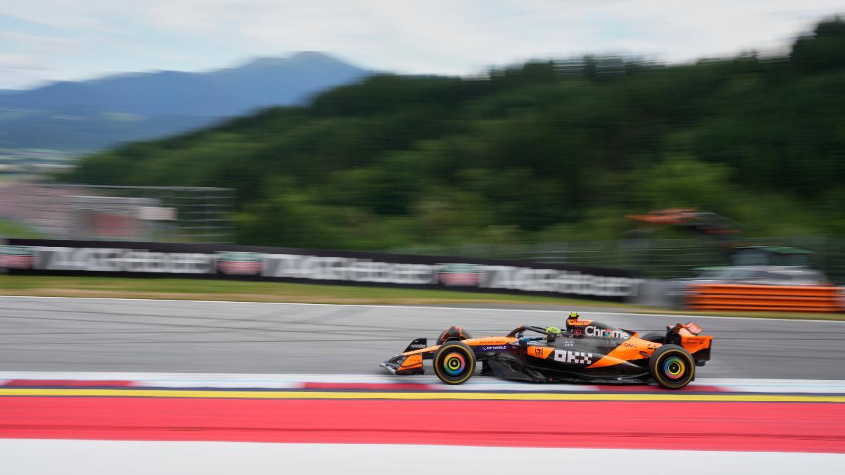 Lando Norris , en acción en el Red Bull Ring