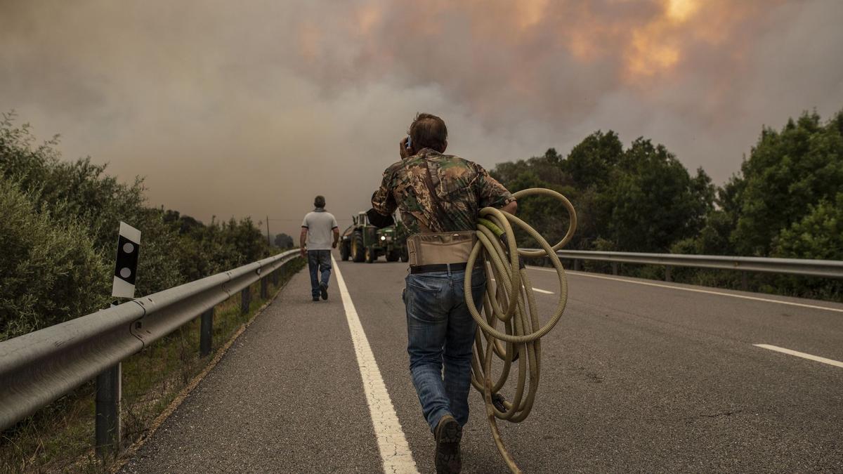 Primeros movimientos durante el incendio en La Culebra.