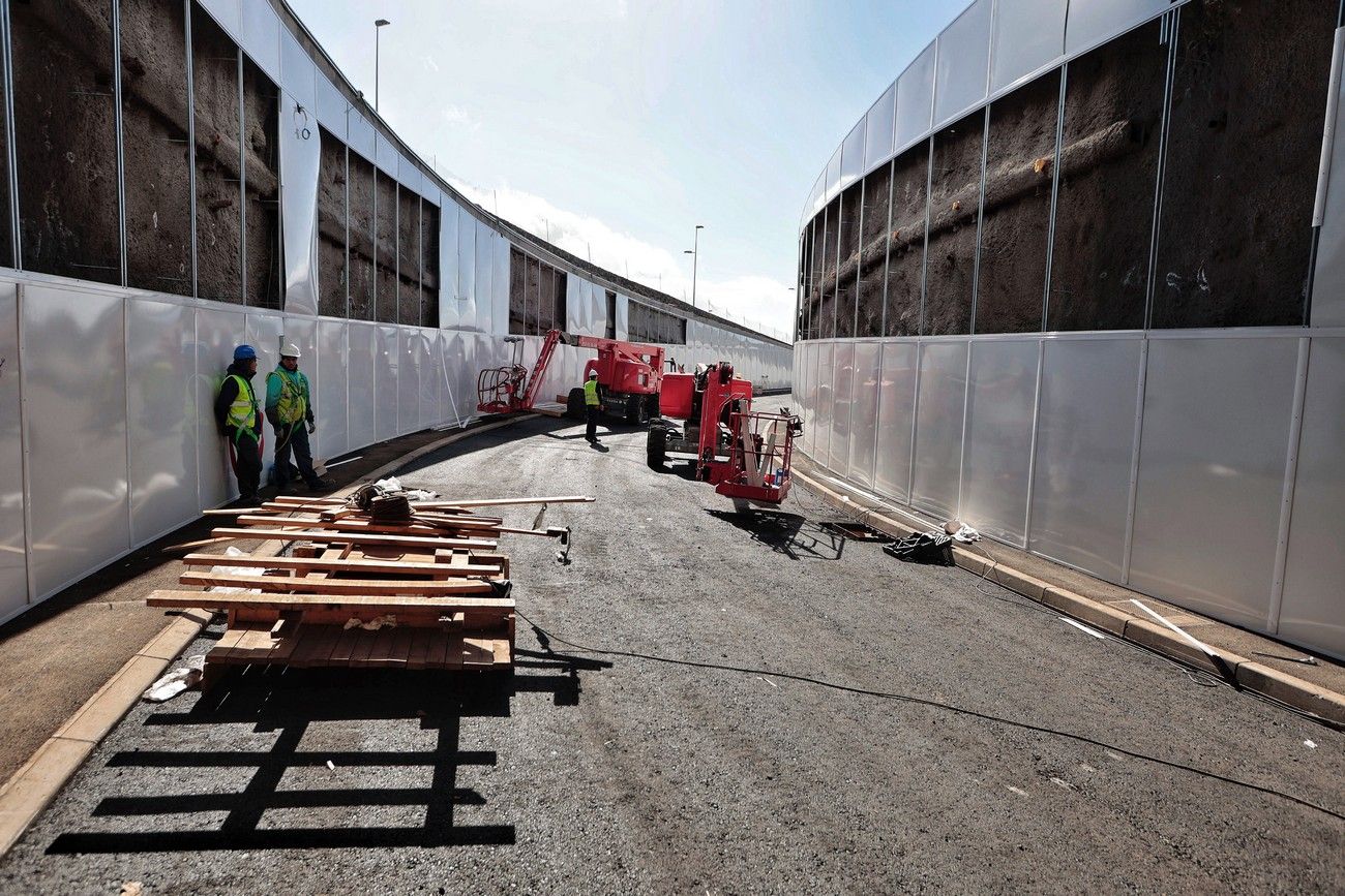 Visita a las obras del desvío de la carretera de La Esperanza (TF-24) a la altura de la rotonda del Padre Anchieta