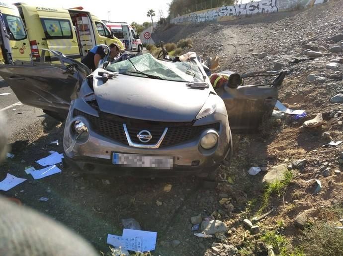 Vuelco en Playa del Inglés