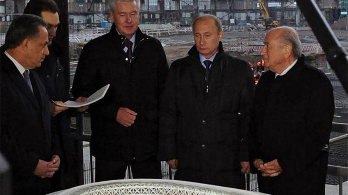 Vladimir Putin durante la presentación del Mundial 2018