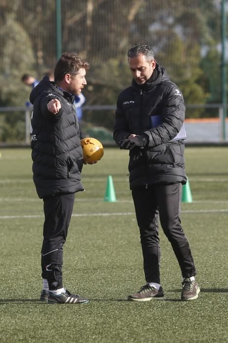 Entrenamiento del Real Avilés en Miranda