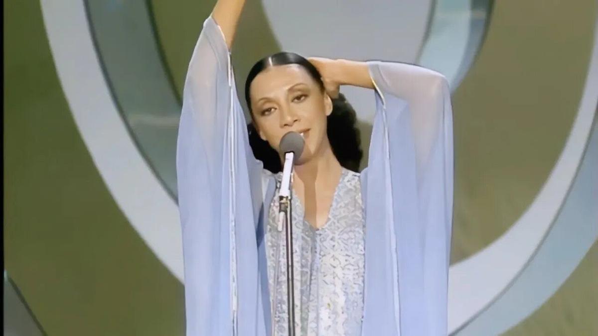 Betty Missiego, durante su actuación en Eurovision 1979.