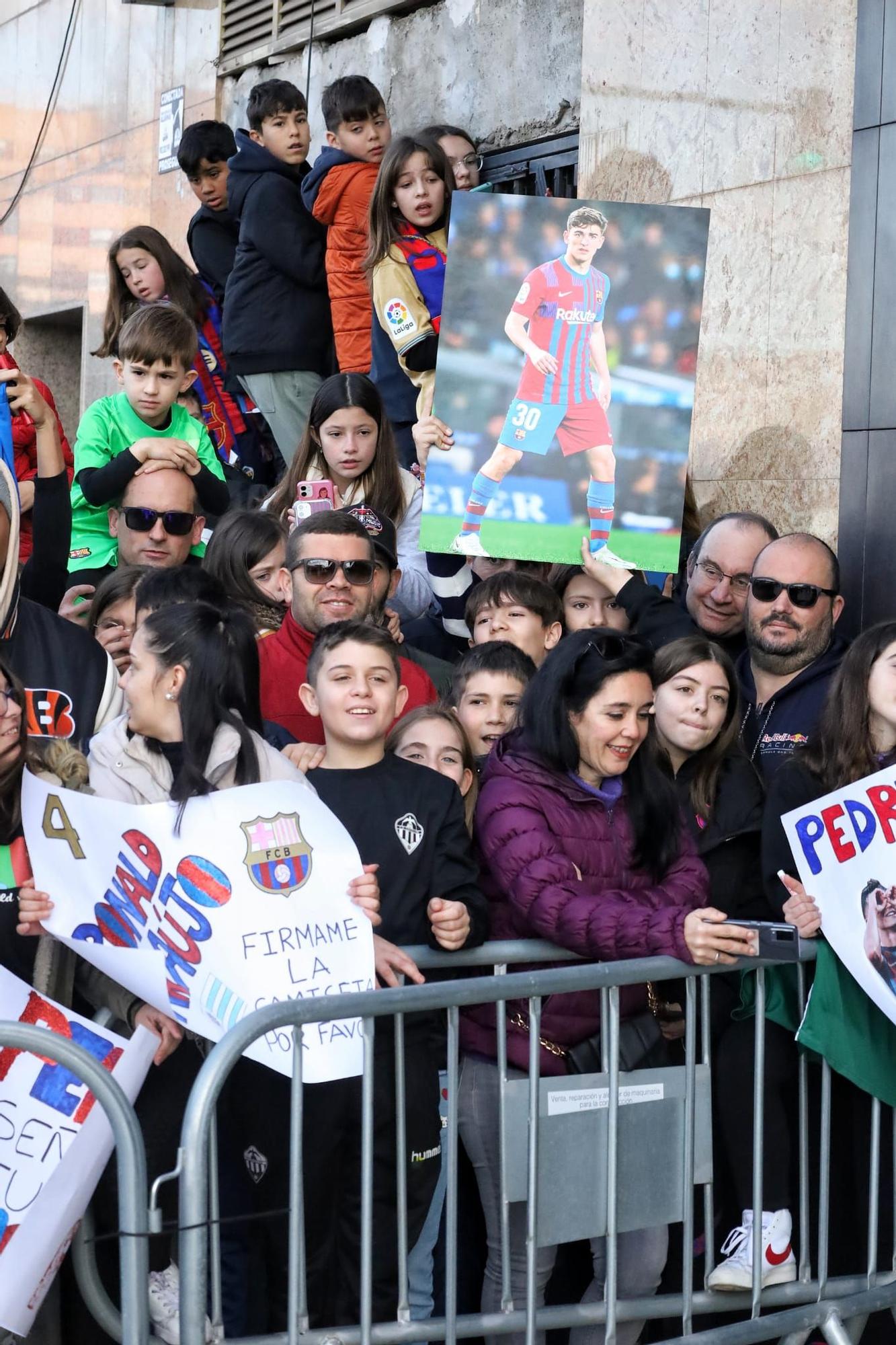 Llegada del Barcelona a Castelló para jugar contra el Villarreal