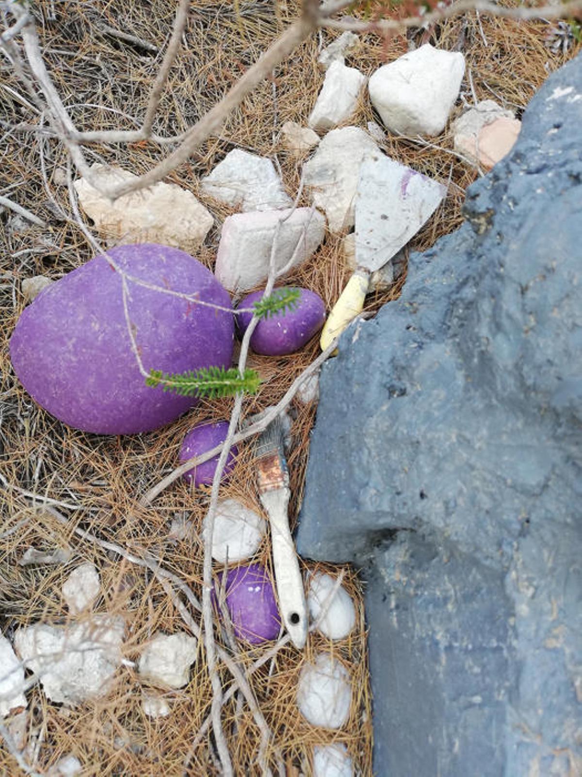 Algunas de las tumbas caninas que existen en sa Talaia de Sant Antoni.