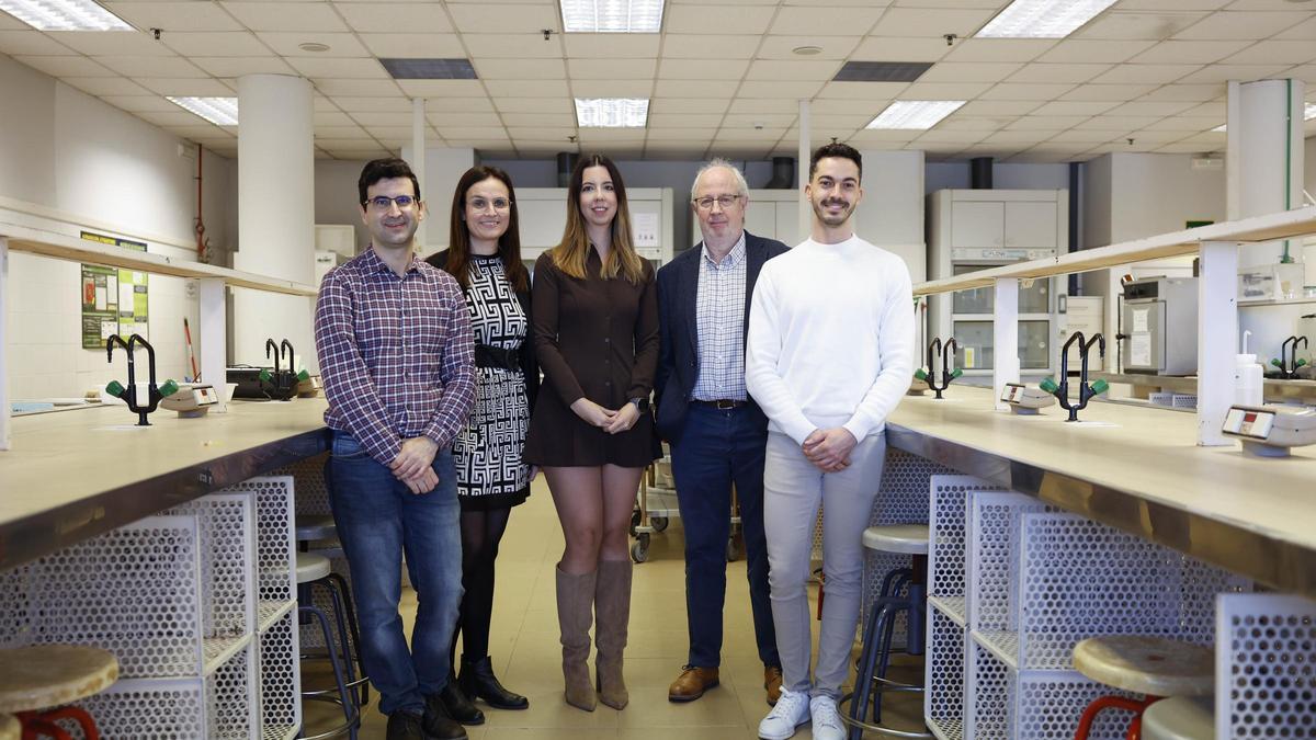 El equipo de la UPV que ha desarrollado el nuevo sensor para detectar droga empleada en la sumisión química.