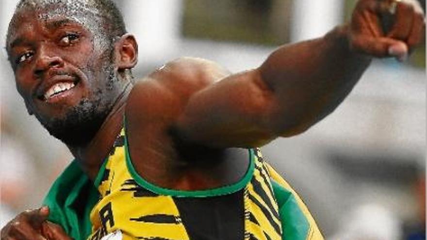 El jamaicà Usain Bolt ahir en la prova dels 200 metres dels Mundials d&#039;Atletisme que acaben avui a Moscou.