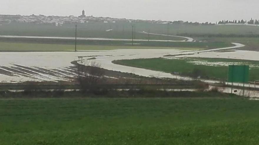 La lluvias del jueves provocaron el desbordamiento del río Zújar