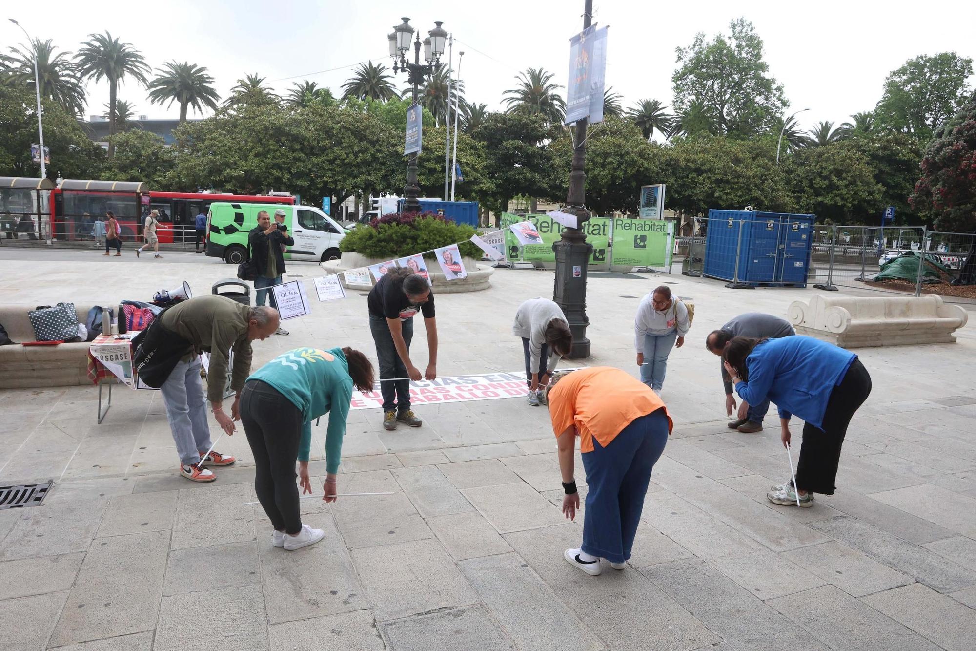 Gimnasia terapéutica reivindicativa en el Obelisco