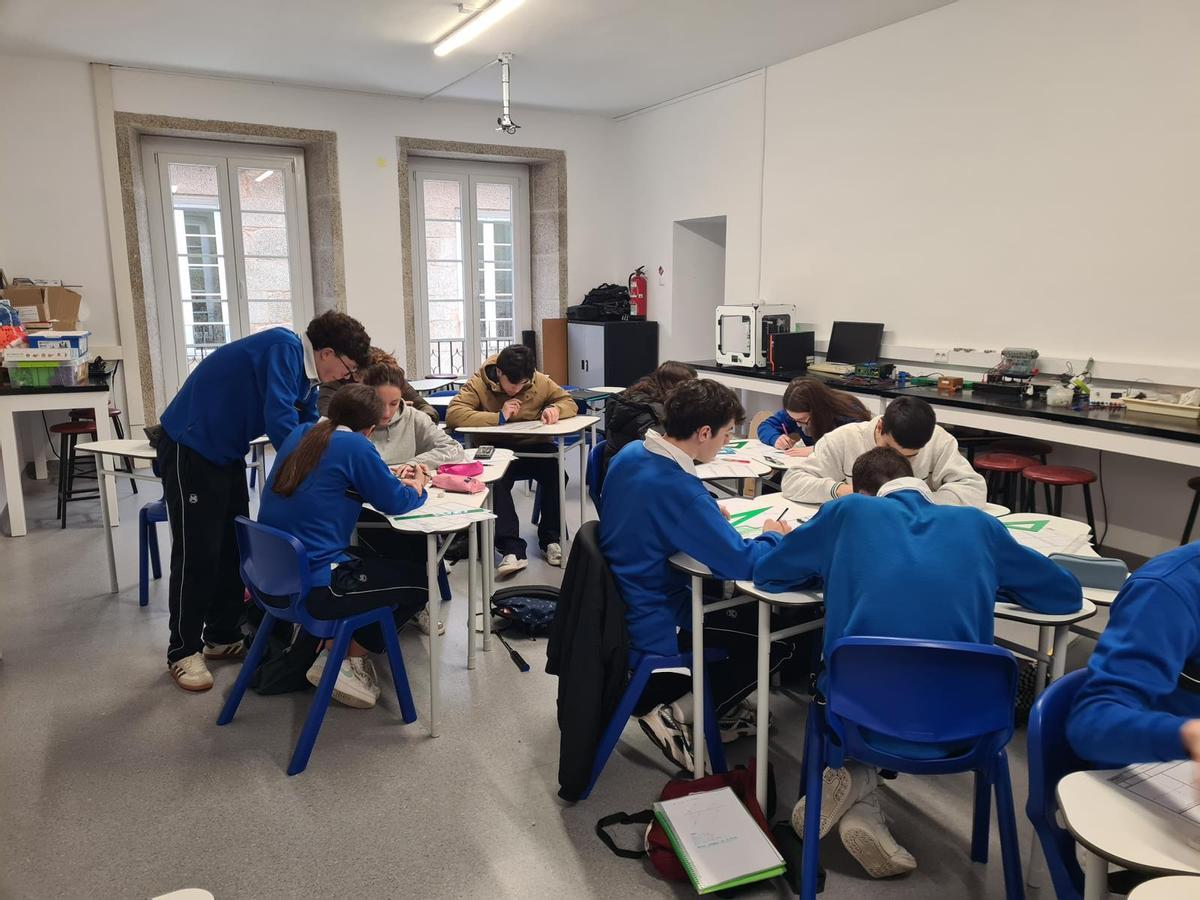 Unha das aulas de traballo do colexio.
