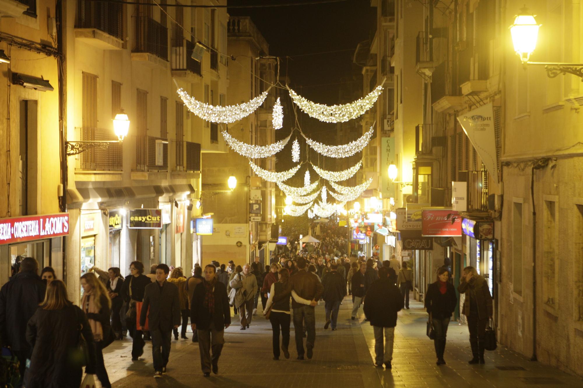 Así eran antes la luces de Navidad de Palma