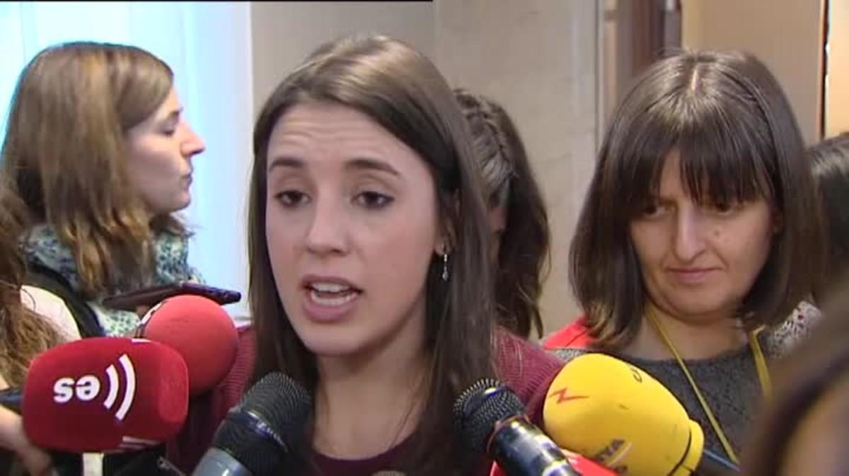 Irene Montero pide a Iceta que se aclare. O, ¿indultos o 155?